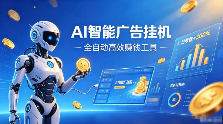 AI智能广告挂G，在家自动賺收益，全程无需人工操作、不用直播、不用拉人【揭秘】-副业资源网