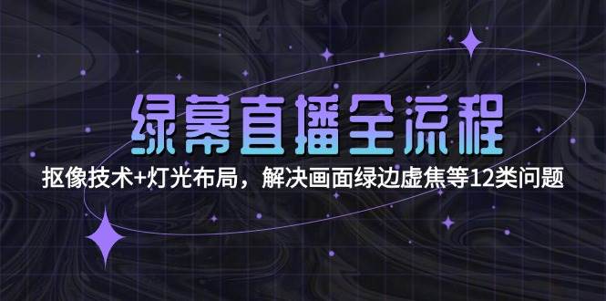 绿幕直播全流程：抠像技术+灯光布局，解决画面绿边虚焦等12类问题-副业资源网