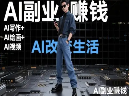AI改变生活（Ai写作+AI绘画+Ai视频），AI副业挣钱-副业资源网