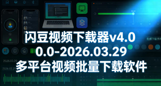 闪豆视频下载器v4.0.0.0-2026.03.29多平台视频批量下载软件-副业资源网