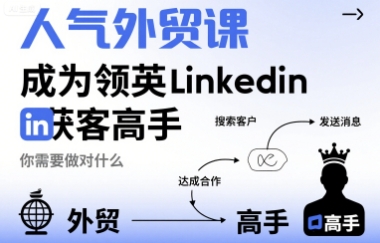 人气外贸课-成为领英Linkedin获客高手，你需要做对什么-副业资源网