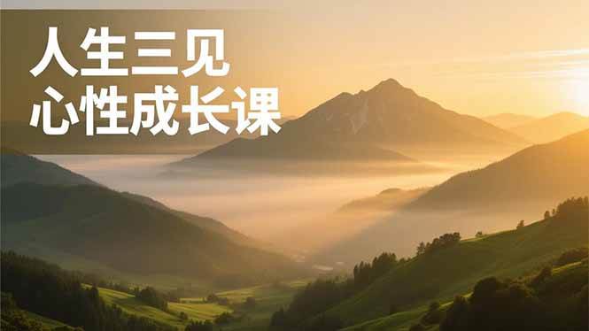 （16897期）人生三见心性成长课，见天地众生自己，搞透人性安顿身心，活出清晰自我，内在富足无价-副业资源网