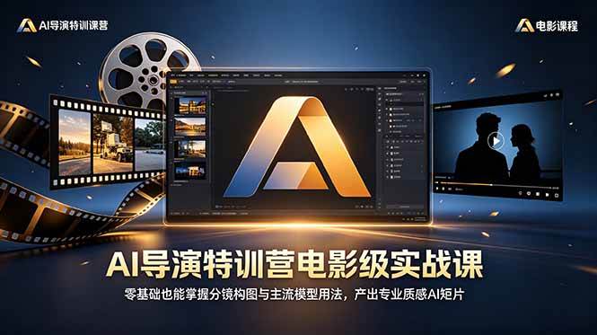 （18804期）AI导演特训营电影级实战课，零基础也能掌握分镜构图与主流模型用法，产出专业质感AI短片-副业资源网