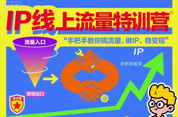 IP线上流量特训营,手把手教你搞流量、做IP、稳变现-副业资源网