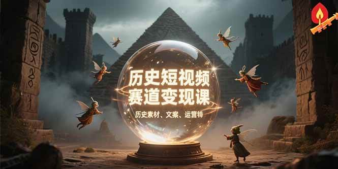 （15386期）历史短视频赛道变现课，百集素材库应用，文案剪辑技巧，账号运营全案-副业资源网