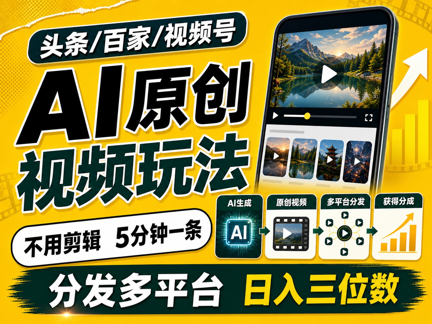 2026头条百家号升级玩法 5分钟一条原创视频 发多平台赚收-副业资源网