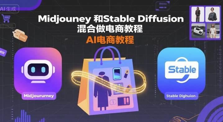 Midjourney和Stable Diffusion混合做电商教程-ai电商教程-副业资源网