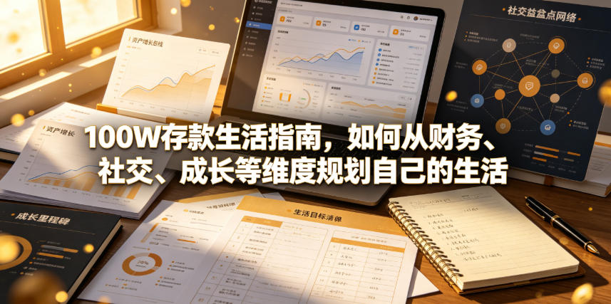 付费文章：100W存款生活指南，如何从财务、社交、成长等维度规划自己的生活-副业资源网