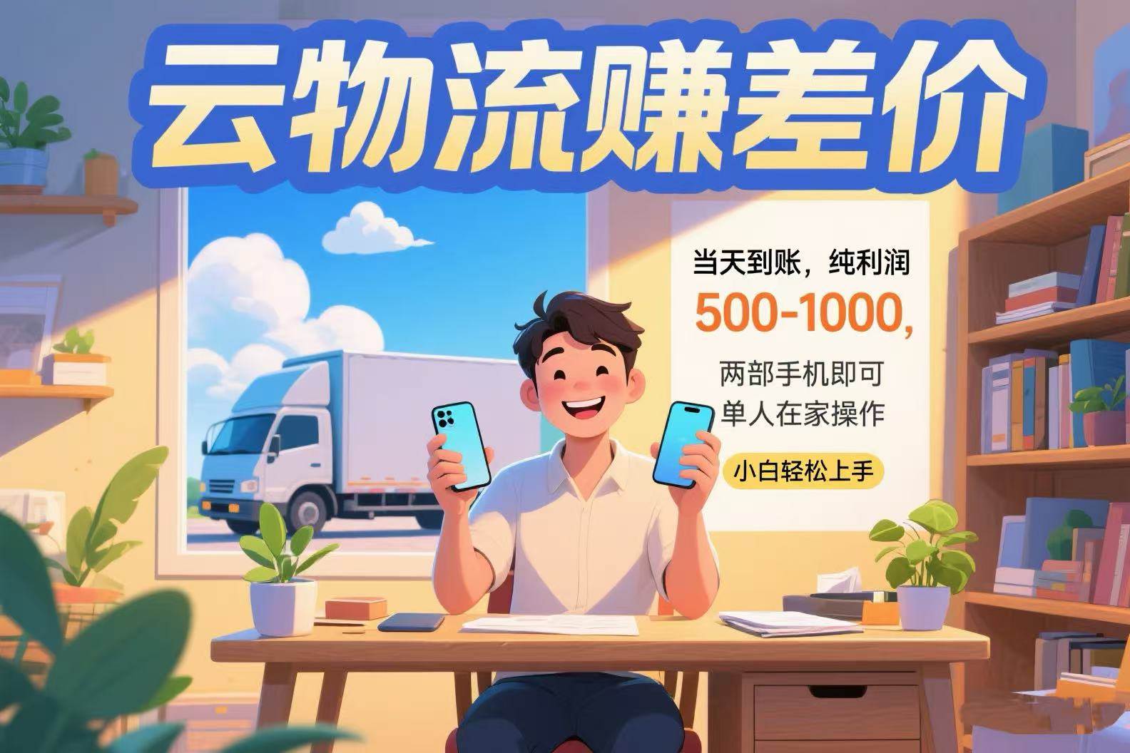（15492期）云物流赚差价 当天到账纯利润500-1000 两部手机即可 可单人在家操作 小…-副业资源网