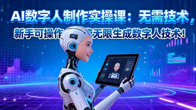 （16376期）AI数字人制作实操课：无需技术，新手可操作，免费无限生成数字人技术！-副业资源网