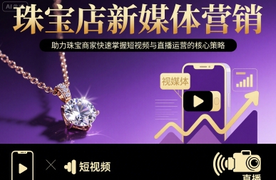 珠宝店新媒体营销，助力珠宝商家快速掌握短视频与直播运营的核心策略-副业资源网