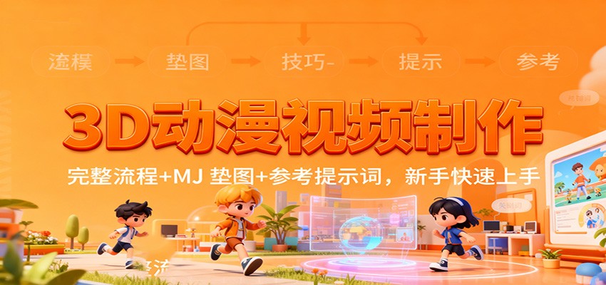 3D动漫视频制作,完整流程+MJ 垫图+参考提示词,新手快速上手 3D动漫视频制作,完整流程+MJ 垫图+参考提示词,新手快速上手