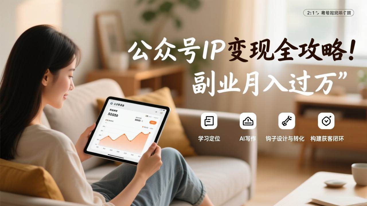 （17275期）公众号IP变现全攻略，学习定位、AI写作、钩子设计与转化，构建获客闭环，副业月入过万-副业资源网