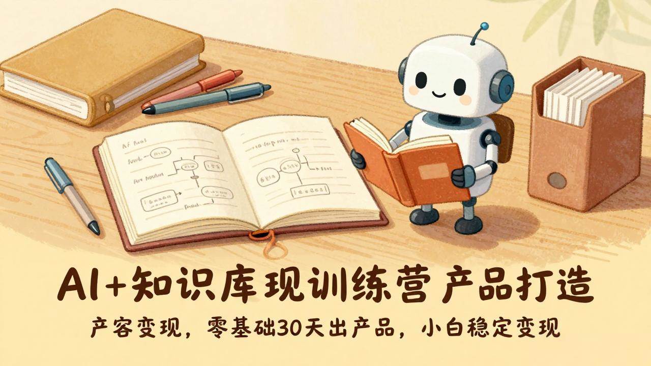 （17323期）AI+知识库变现训练营，产品打造、内容创作、全平台变现，零基础30天出产品，小白稳定变现-副业资源网