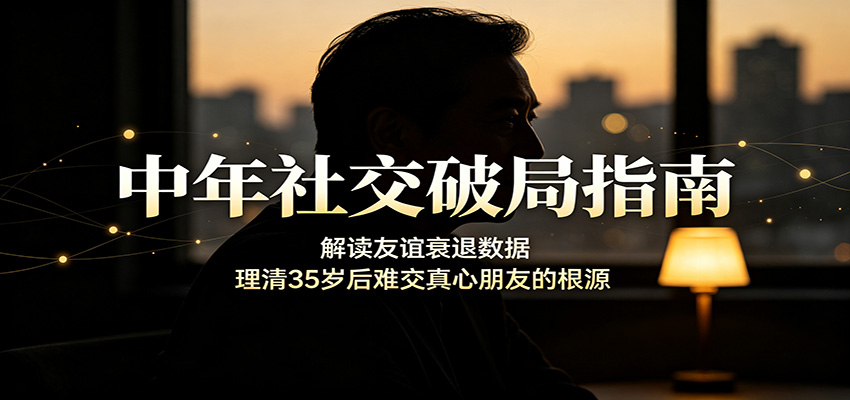 中年社交破局指南:解读友谊衰退数据,理清35岁后难交真心朋友的根源-副业资源网