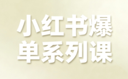 小红书爆单系列课，聚焦小红书电商全链路增长（更新）-副业资源网