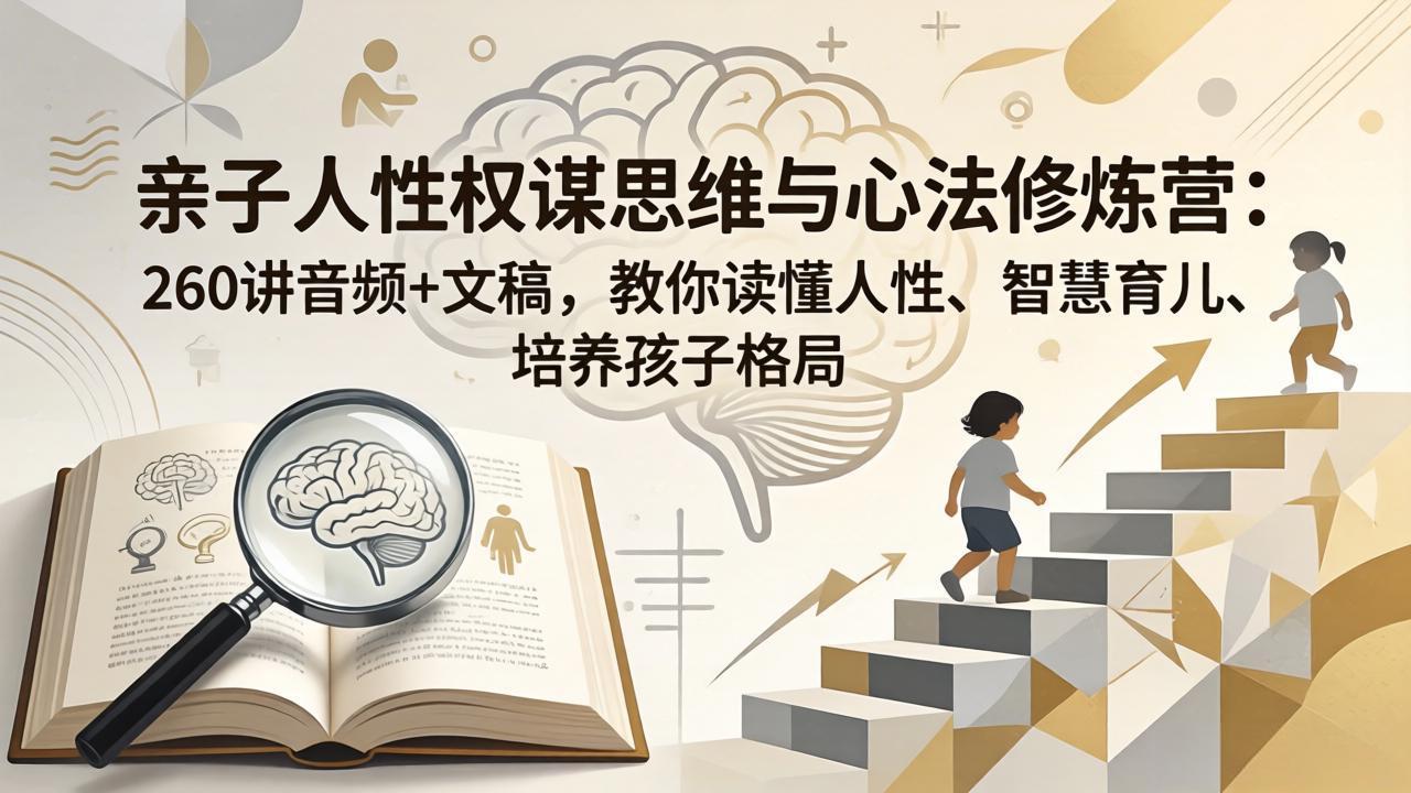 亲子人性权谋思维与心法修炼营：260讲音频+文稿，教你读懂人性、智慧育儿、培养孩子格局-副业资源网