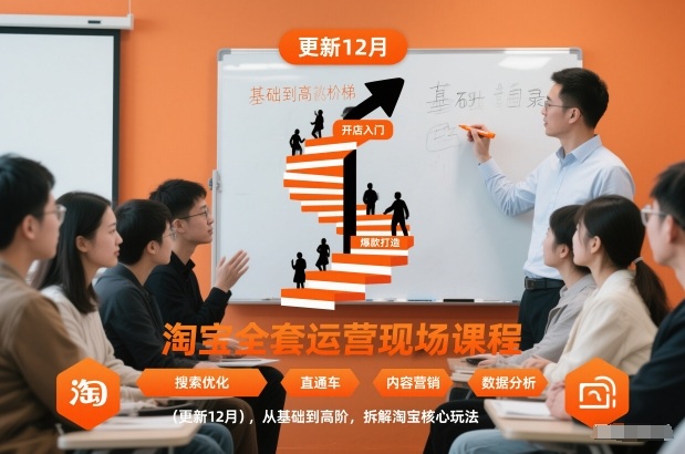 淘宝全套运营现场课程（更新26年1月），从基础到高阶，拆解淘宝核心玩法-副业资源网