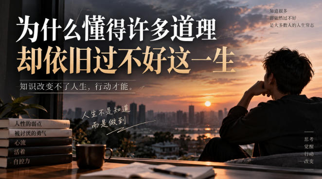 某社群精选文：为什么懂得许多道理却依旧过不好这一生？-副业资源网