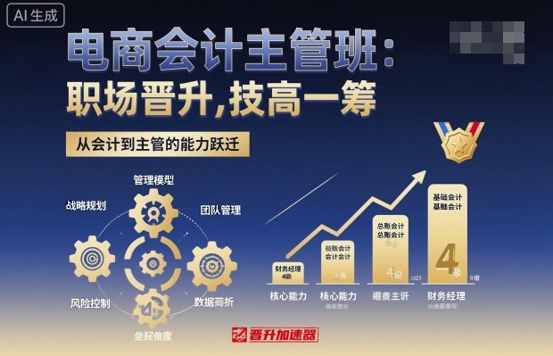 电商会计主管班，职场晋升，技高一筹-副业资源网