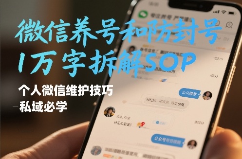 微信养号和防封号1万字拆解SOP，个人微信维护技巧，私域必学【文档】-副业资源网
