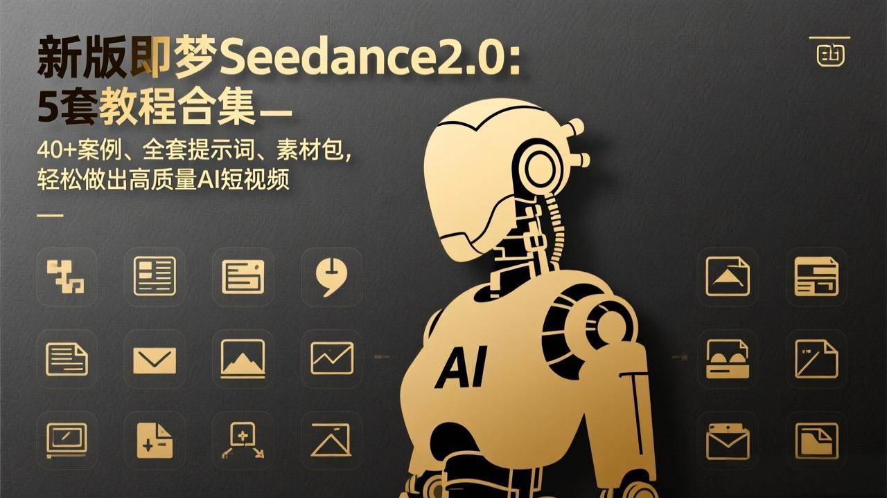 （17398期）新版即梦Seedance2.0：5套教程合集，40+案例、全套提示词、素材包，轻松做出高质量AI短视频-副业资源网