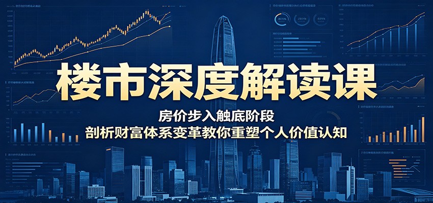 楼市深度解读课：房价步入触底阶段，剖析财富体系变革教你重塑个人价值认知-副业资源网