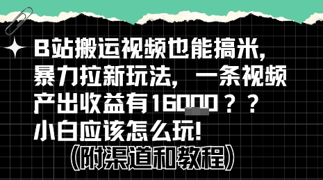 b站掘金计划？搬运视频也能挣拉新的收益，小白应该怎么玩！-副业资源网