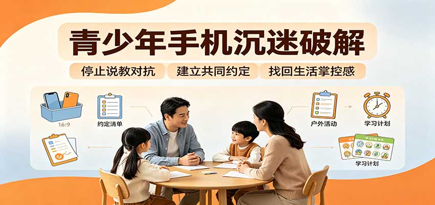 青少年手机沉迷破解：跳出管控说教思维，六步法引导孩子夺回注意力掌控权-副业资源网