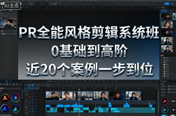 PR全能风格剪辑系统班,0基础到高阶,近20个案例一步到位-副业资源网