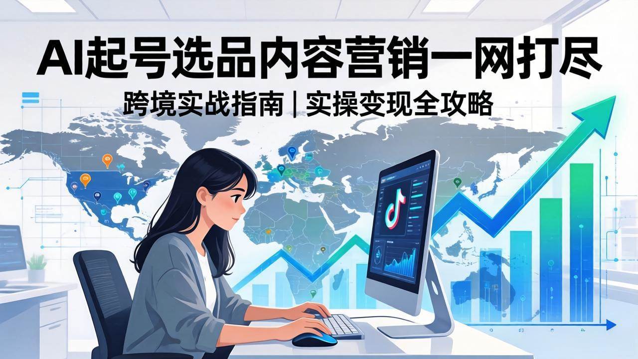 （17824期）2026 TikTok 跨境AI实操：从零基础到变现全流程，AI起号选品内容营销一网打尽-副业资源网
