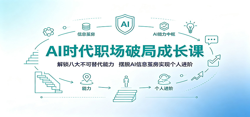 AI时代职场破局成长课：解锁八大不可替代能力，摆脱AI信息茧房实现个人进阶-副业资源网