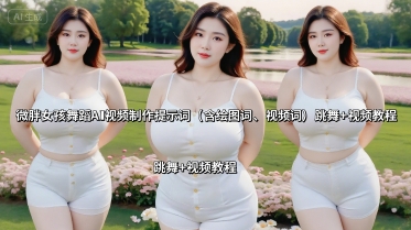 微胖女孩舞蹈AI视频制作提示词（含绘图词、视频词） 跳舞+视频教程-副业资源网