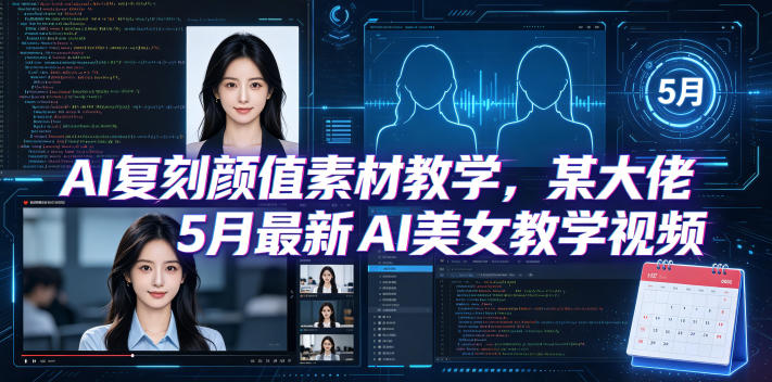 AI复刻颜值素材教学，某大佬5月最新AI美女教学视频，内含4月好物复刻教学-副业资源网