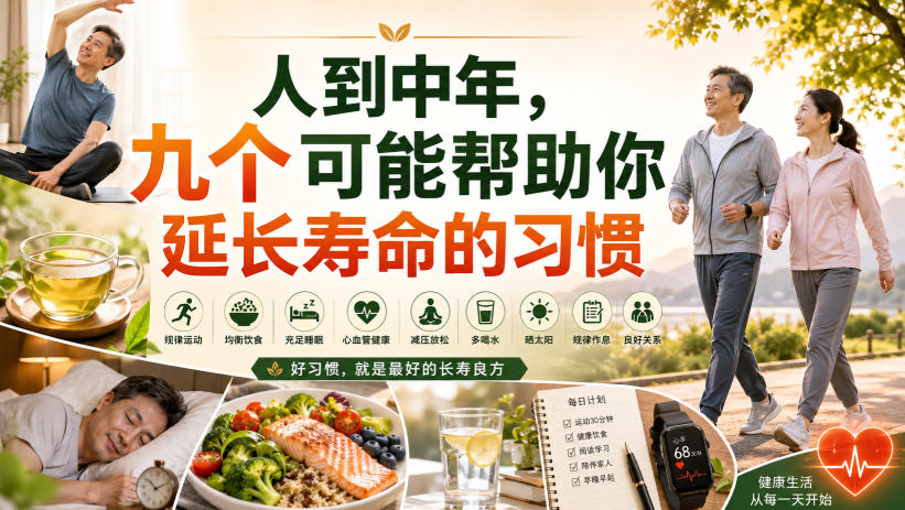 付费文章：人到中年，九个可能帮助你延长寿命的习惯-副业资源网