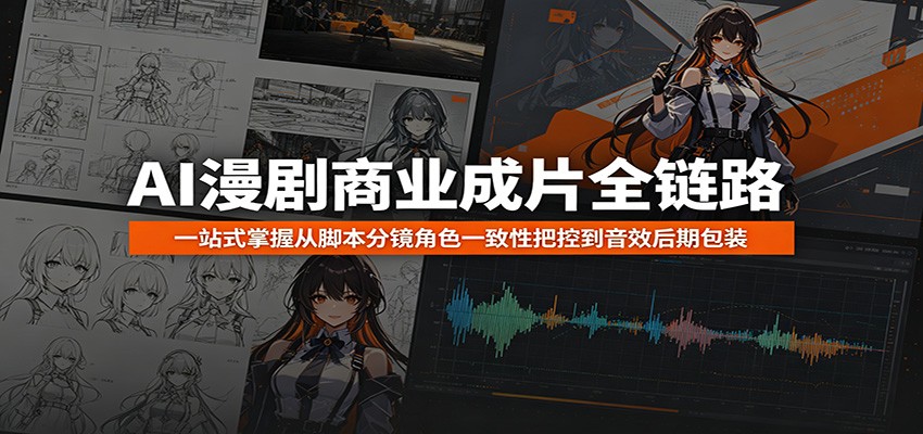 AI漫剧商业成片全链路:一站式掌握从脚本分镜角色一致性把控到音效后期包装-副业资源网