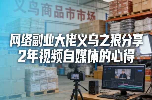 网络副业大佬义乌之狼分享2年视频自媒体的心得【文档】-副业资源网