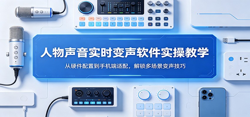 人物声音实时变声软件实操教学：从硬件配置到手机端适配，解锁多场景变声技巧-副业资源网