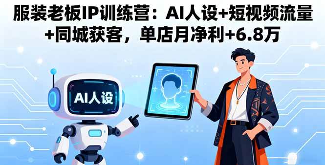 （16117期）服装老板IP训练营：AI人设+短视频流量+同城获客，单店月净利+6.8万-副业资源网