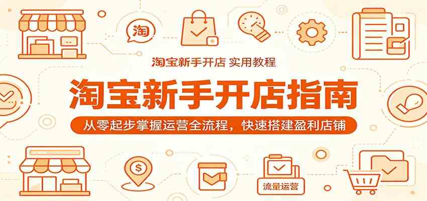 淘宝新手开店指南：从零起步掌握运营全流程，快速搭建盈利店铺-副业资源网