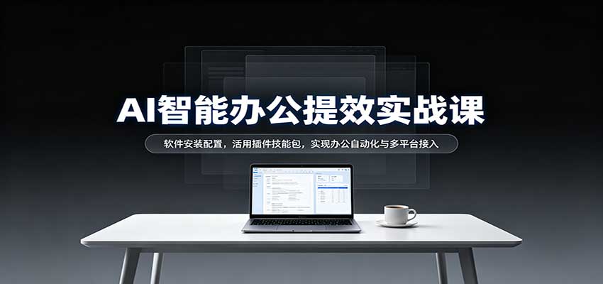 AI智能办公提效实战课：软件安装配置，活用插件技能包，实现办公自动化与多平台接入-副业资源网