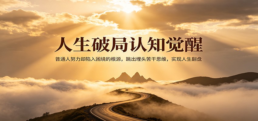 人生破局认知觉醒，普通人努力却陷入困境的根源，跳出埋头苦干思维，实现人生翻盘-副业资源网