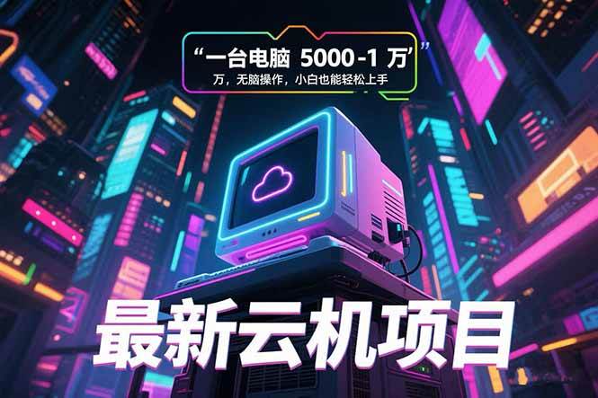 （15395期）最新云机项目 一台电脑5000到10000 无脑操作小白也能轻松上手-副业资源网