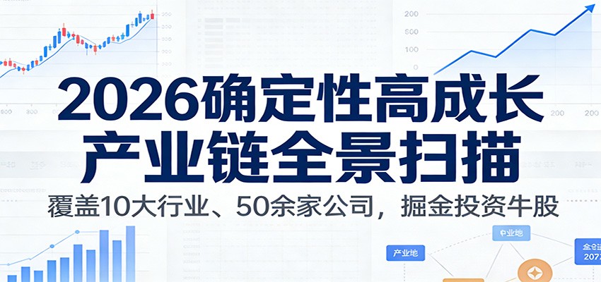 付费文章：2026确定性高成长产业链全景扫描：覆盖10大行业、50余家公司，掘金投资牛股-副业资源网