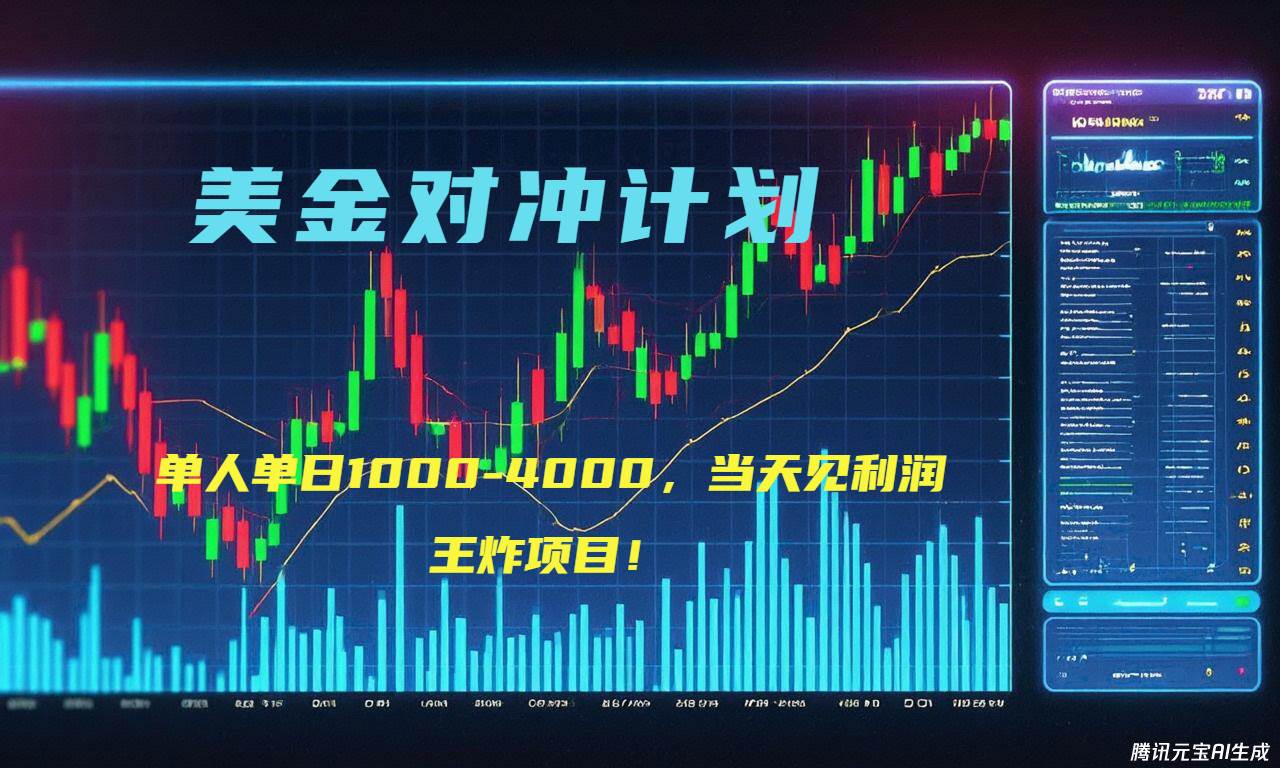 （15333期）2025年最暴力项目“美金先登计划”最新最强对冲战法，每日实际收益1K-4K-副业资源网