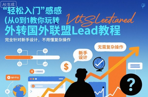 国外联盟賺美刀项目,从0到1教你玩转国外联盟Lead教程,纯新手可操作性100%-副业资源网