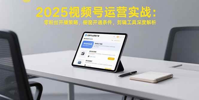 （15505期）2025视频号运营实战：零粉丝开播策略，橱窗开通条件，剪辑工具深度解析-副业资源网