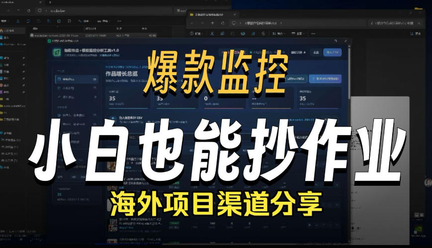 抖音爆款数据监控工具_海外网盘拉新渠道-副业资源网