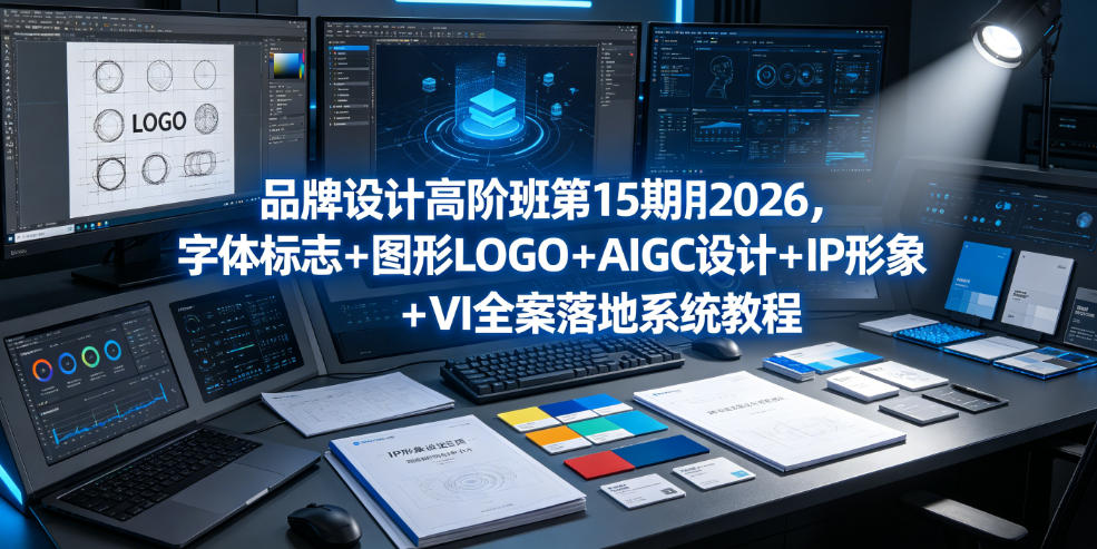 品牌设计高阶班第15期2026，字体标志＋图形LOGO＋AIGC设计＋IP形象＋VI全案落地系统教程-副业资源网