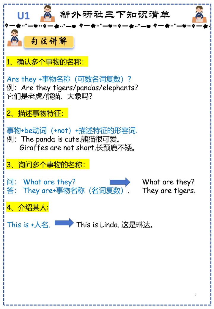 三下外研版英语知识点清单12页